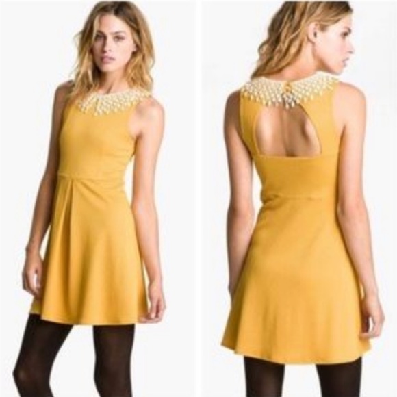 Free People buttercream waffle lace dress - Picture 1 of 8